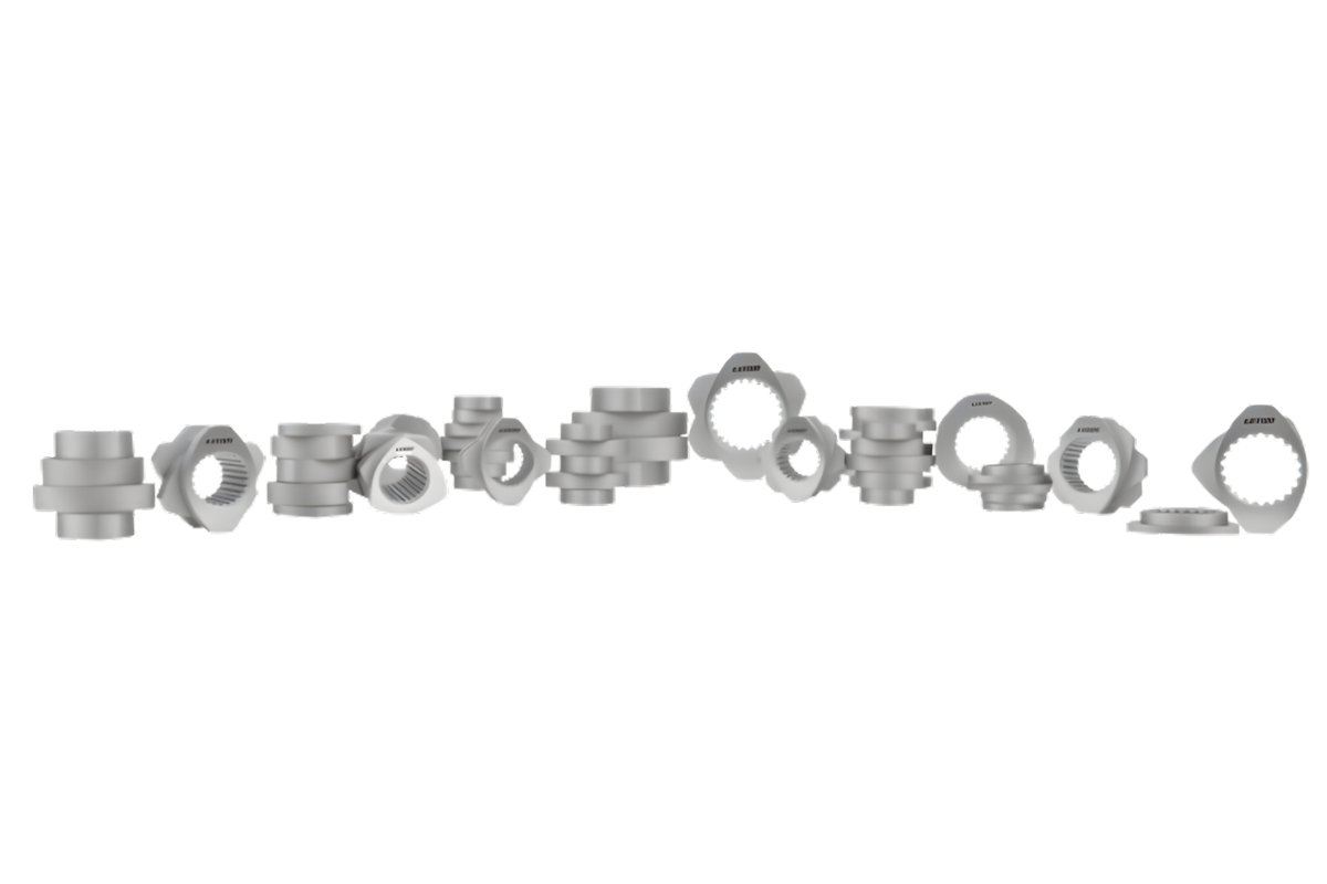 Advanced mixing elements for plastication, dispersion and distributive mixing in twin screw extrusion
